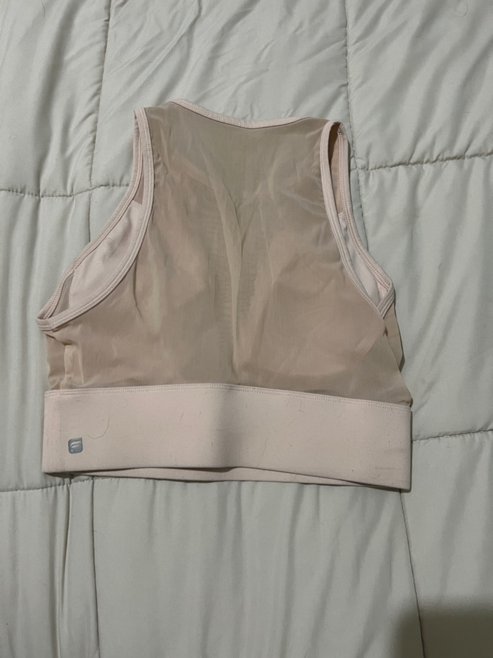 Fabletics Blush V-Mesh High-Neck Sports Bra - Picture 2 of 2
